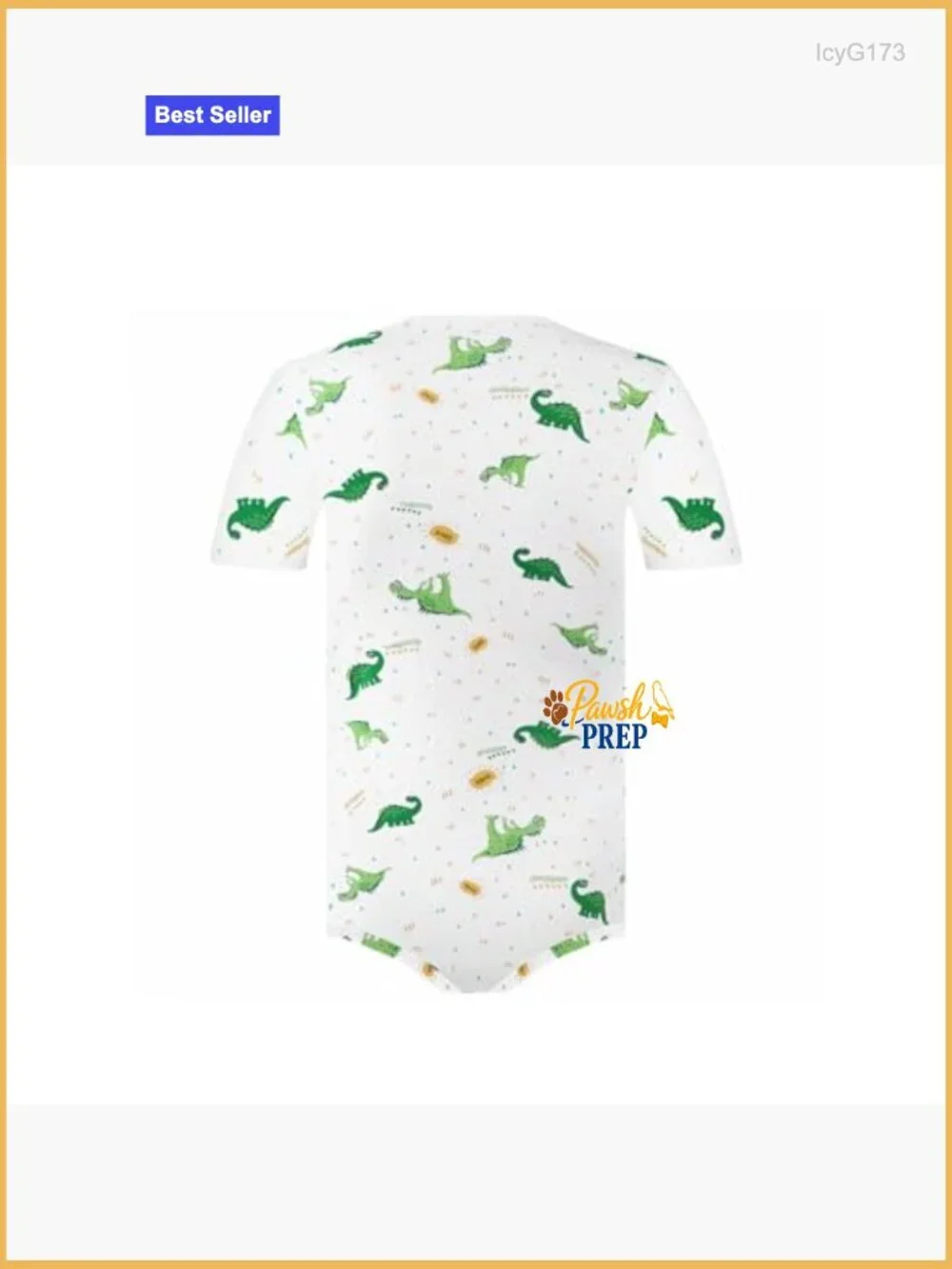 Men's Short Sleeve Bodysuit Onesie Pajamas Cotton Spandex Blend Dinosaur Print
